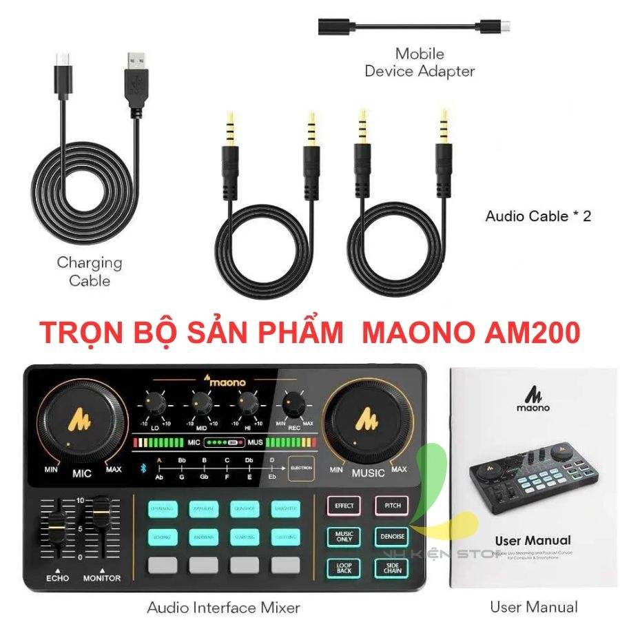 Maono AM200 Sound Card - Bàn Trộn Âm Thanh Cho Thu Âm, Livestreams, Podcast