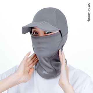 Mũ khăn trùm đầu chống nắng mẫu mới cao cấp nhất Swat f4 màu đen xám tặng túi đựng nam nữ thoáng mát đẹp chống bụi phượt