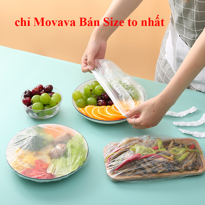 Màng bọc thực phẩm co giãn bo chun có túi gấu size Đại - Movava