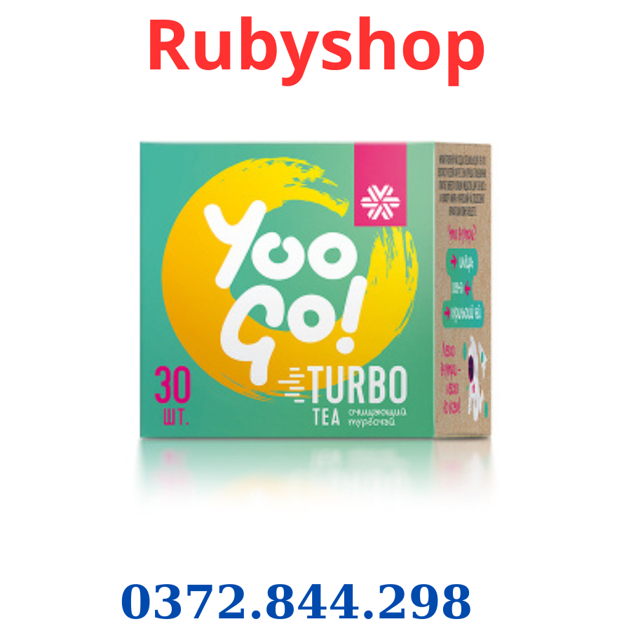 Trà thải độc ruột Yoo Go Turbo Tea siberian, trà thải độc hỗ trợ giảm cân - hộp 30 gói