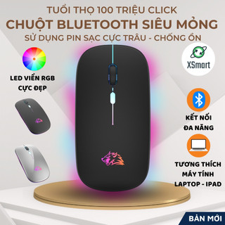 Chuột Bluetooth Không Dây Máy Tính X15 Có Led Đổi Màu Pin Sạc Dùng Văn Phòng, Chơi Game Cực Chất