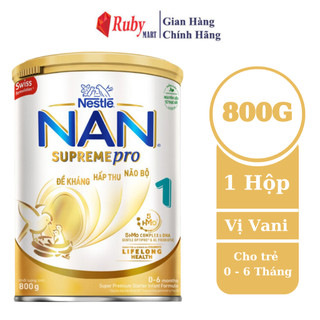 Sữa bột nestlé nan supremepro 1 lon 800g với 5hmo & đạm gentle optipro
