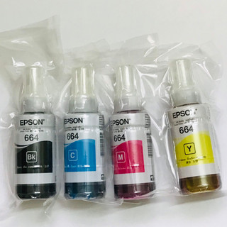 Bộ mực in 4 màu t664 dùng cho máy in epson l300/l310/l360/l365/l565/l1300/l120/l220.v.v.