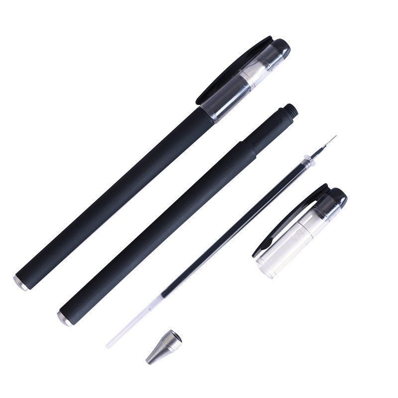 Sét 100 bút gel mực đen ngòi 0.38mm