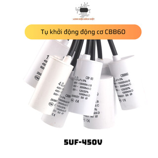 Tụ khởi động 5uf 450v cbb60 senju trắng