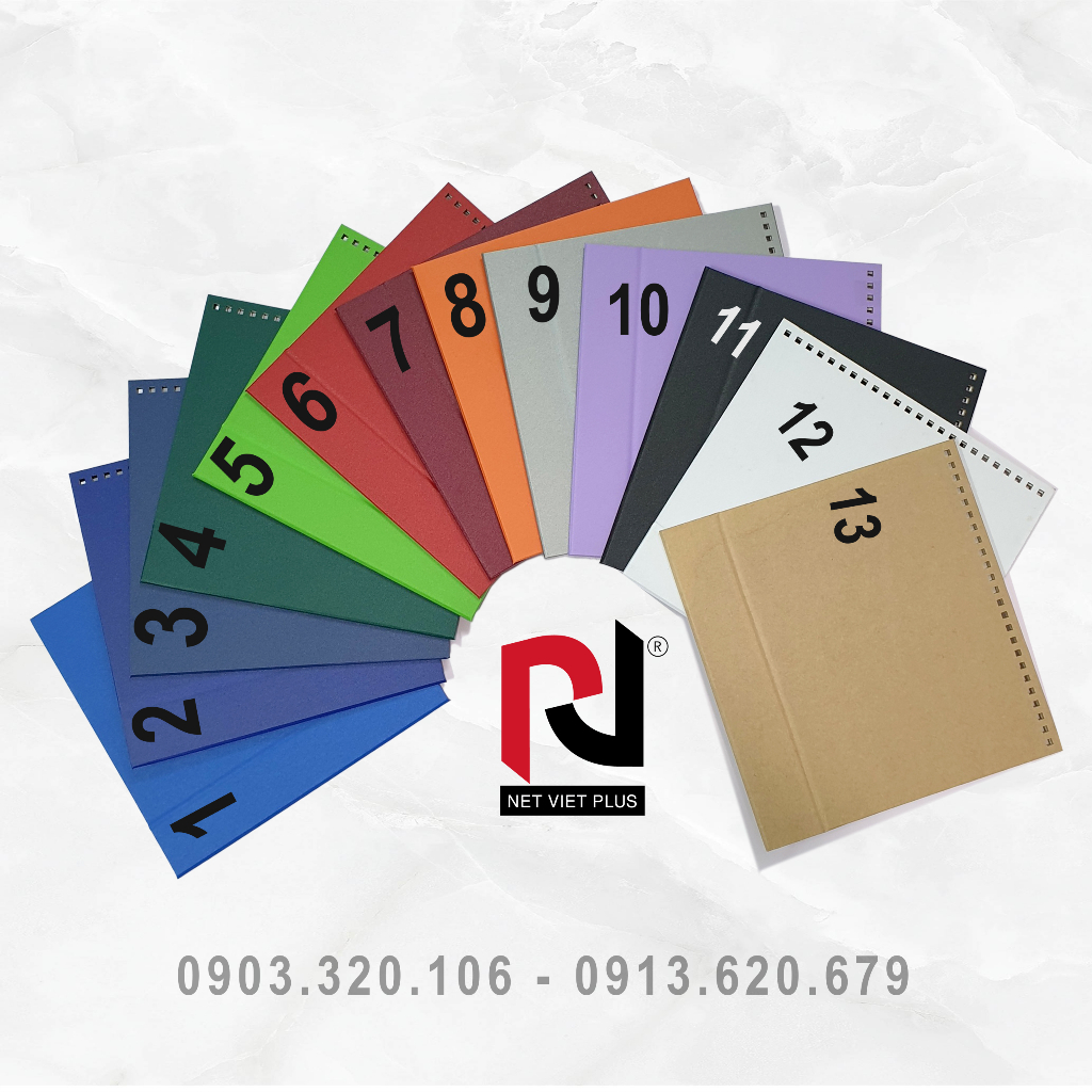 Chân đế lịch để bàn KHỔ NGANG A5 (CÓ SẴN), đủ màu sắc tươi sáng, chống thấm nước- NHẬN ĐẶT KÍCH THƯỚC THEO YÊU CẦU