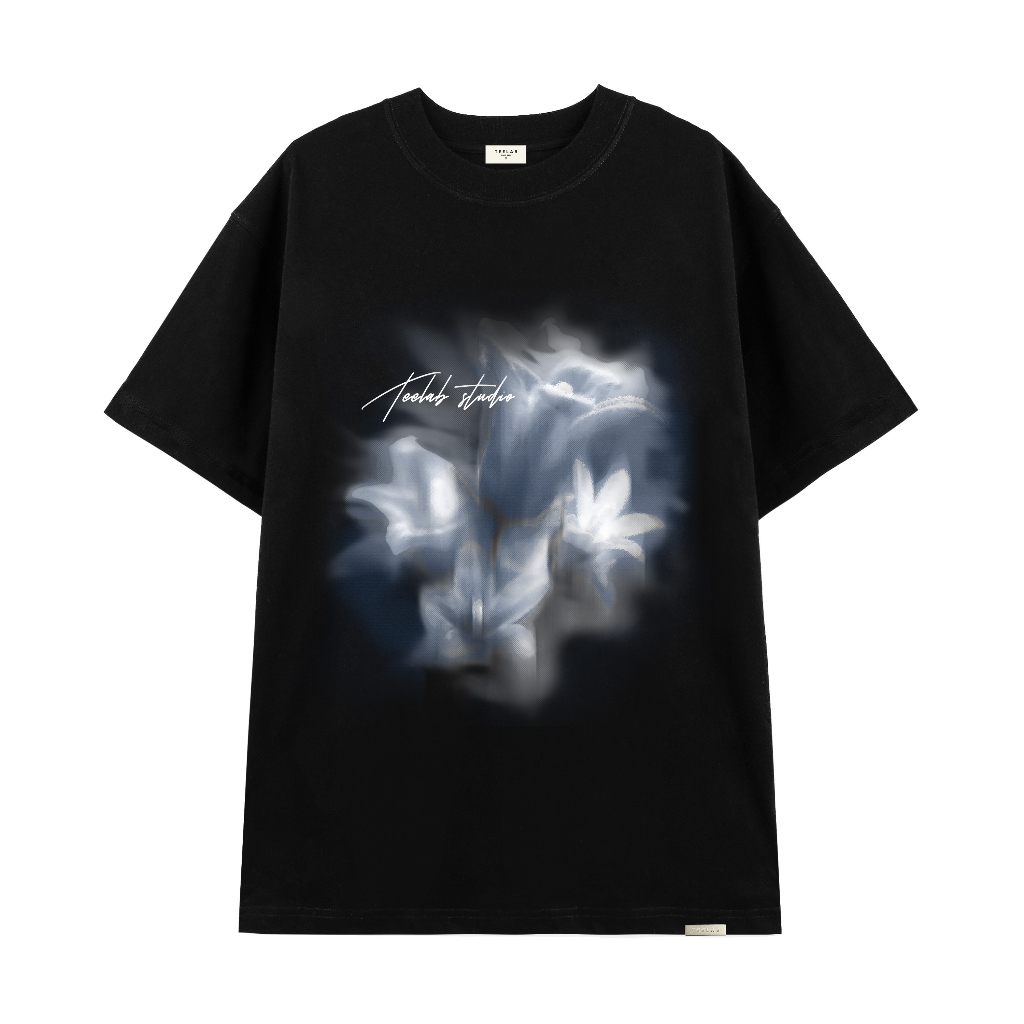 Áo Thun Teelab Local Brand Unisex Blue Flower T-Shirt TS196