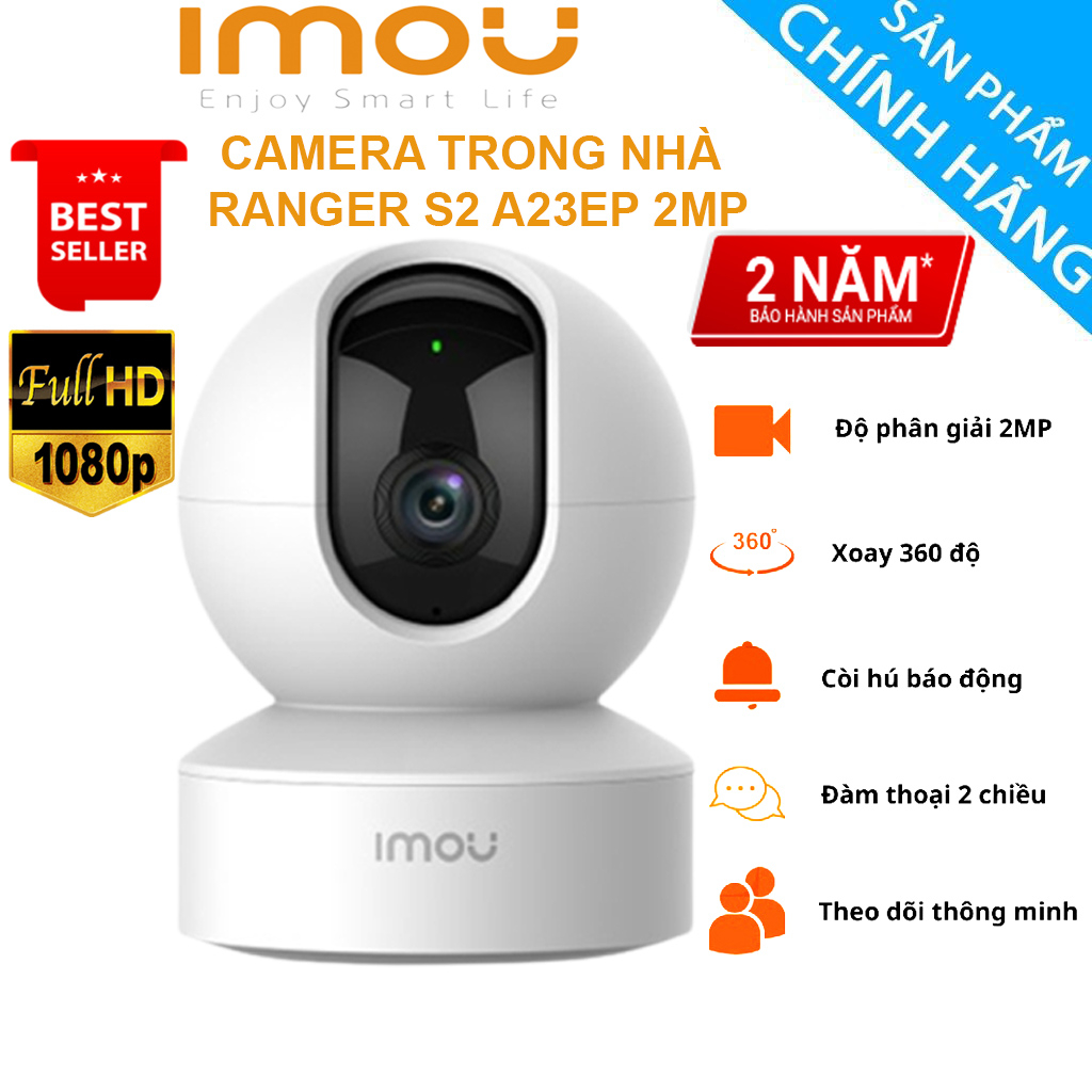 Camera Wifi IMOU A23EP, A43EP  2MP, 4MP 1080P, 2K Xoay 360 độ,Tích hợp míc và loa, Còi Hú Báo Động  