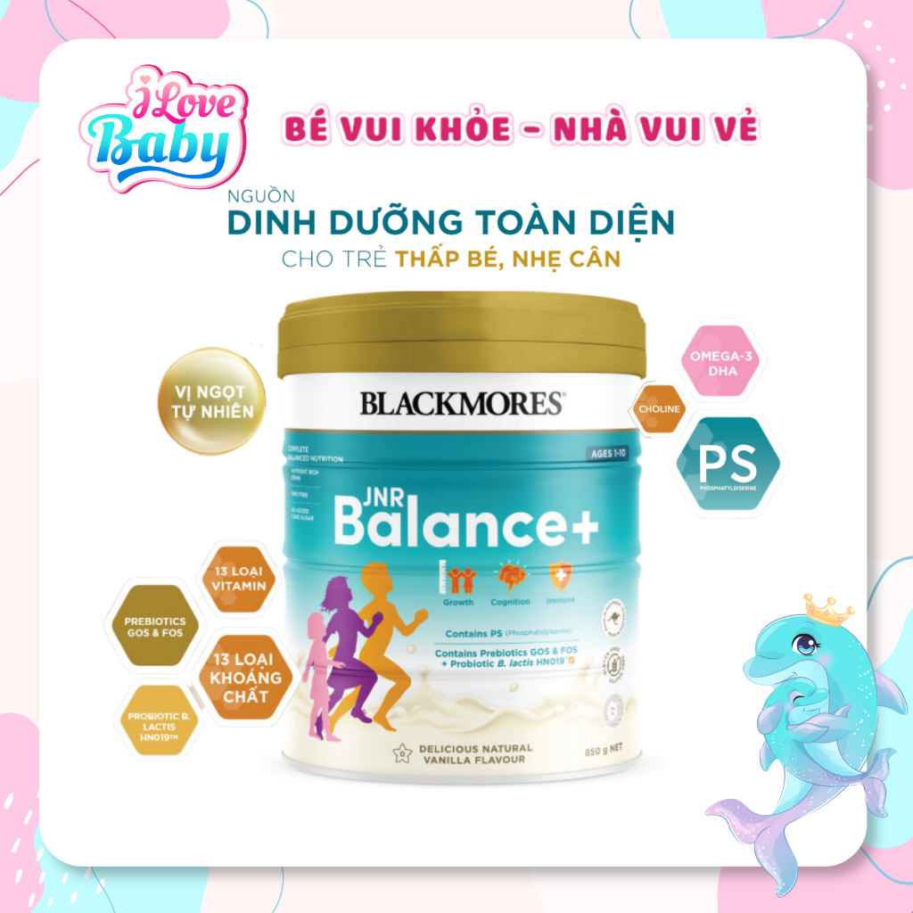 (Có quà tặng) (Date 2025) Sữa Úc Blackmore JNR Balance + Cho bé 1-10 tuổi, hộp 400gr, hộp 800gr