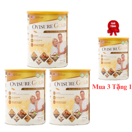 Sữa Ovisure gold combo mua 3 tặng 1 lon 650gr chính hãng date mơi