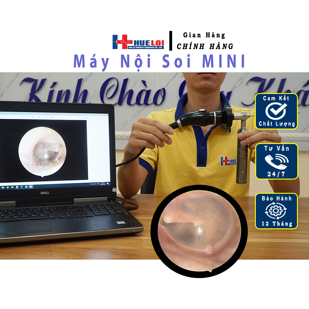 Máy Nội Soi HUELOI Soi Tai Mũi Họng Mini Cầm Tay Chất Lượng Hình Ảnh SD Dõ Nét