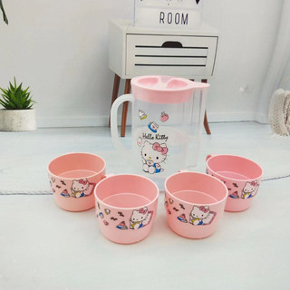 Bình nước Hello Kitty set bình 4 cốc