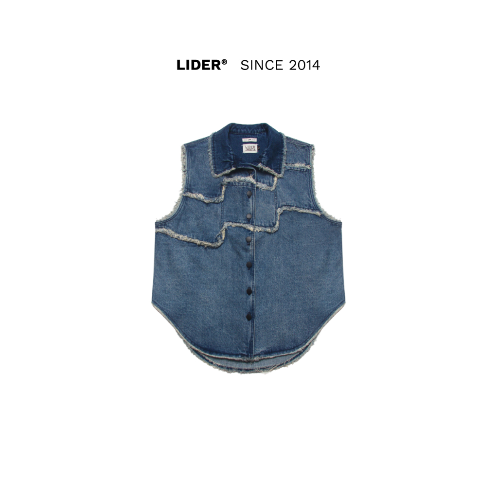 Áo Gilet Jeans Unisex LIDER Ldj Denim Gilet
