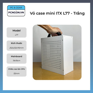 Vỏ case máy tính mini itx l77 – trắng