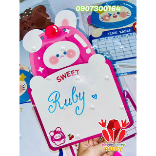 Bảng viết mini kèm bút - Đồ dùng dạy học Ruby