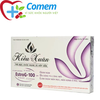 KIỀU XUÂN ESTROG - 100 (VIÊN UỐNG). cHỐNG LÃO HÓA, GIÚP SÁNG DA, GIẢM NÁM DA, SẠM DA, TÀN NHANG, NẾP NHĂN