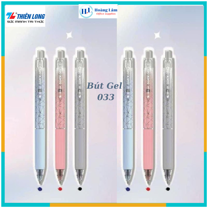 Bút gel Quick Dry Thiên Long GEL-033 - Mực Xanh - Mực khô siêu nhanh