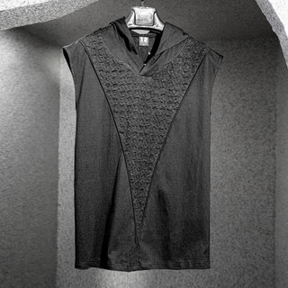 Áo tanktop nam nữ 12.destiny chi tiết "mũi giáo" cotton premium màu đen