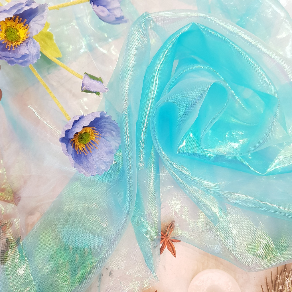 Vải voan nhũ óng ánh chụp ảnh sản phẩm sang trọng, Phông nền vải trơn tone màu pastel nhẹ nhàng