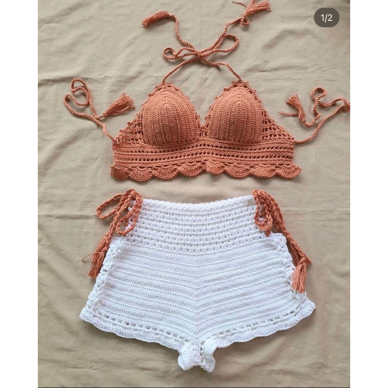 Set len móc nhiều màu crochet siêu đẹp- handmade