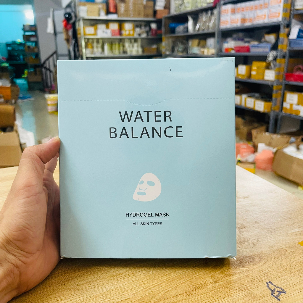 Miếng mặt nạ tế bào gốc dịu da Water Balance Hàn Quốc hộp 10 miếng | Mặt nạ thạch Lindsay
