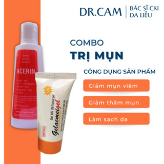 Combo giảm mụn Sữa rửa mặt dịu nhẹ cho da mụn Acerin 155ml & Gel Giảm Mụn Trứng Cá Gelacmeigel 15gr - Dr.Cam