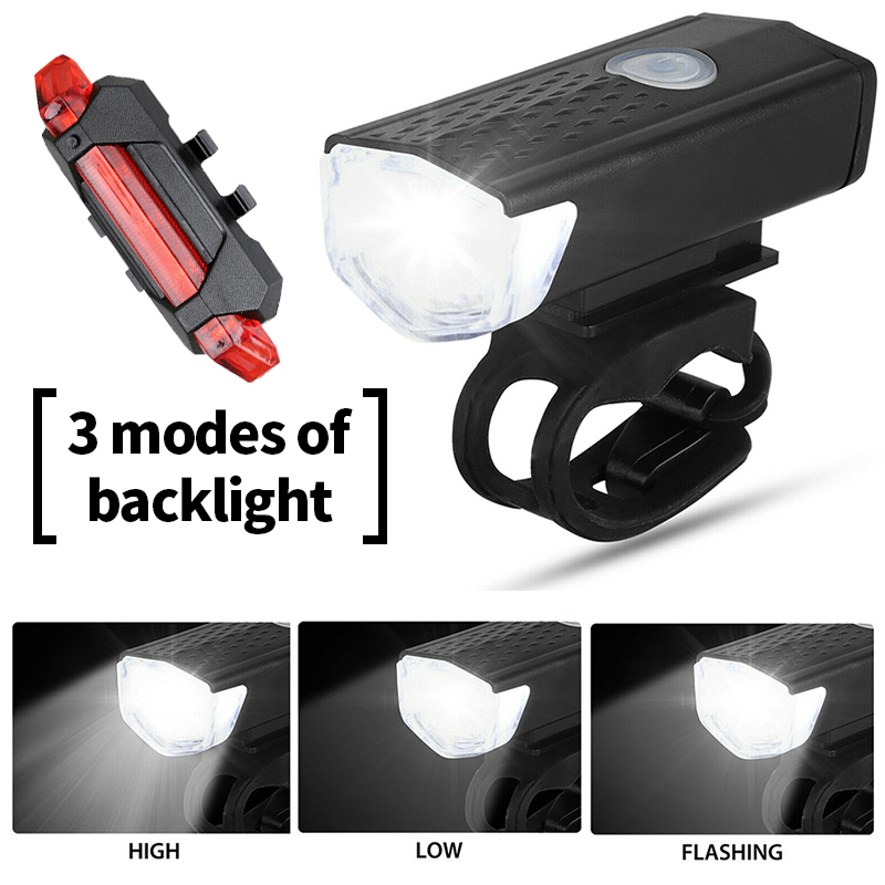 Đèn xe đạp thể thao USB  gắn đuôi xe đạp, Đèn xe đạp thế hệ mới nhiều chế độ sáng chống thấm nước