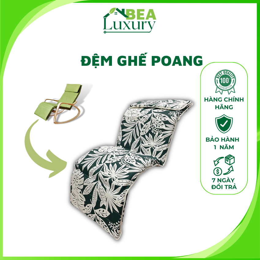 Nệm Ghế Poang Dài, Đệm Ghế Đọc Sách Thư Giãn (không bao gồm khung ghế)