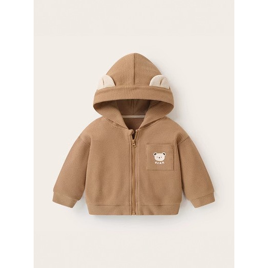ÁO KHOÁC BEAR 2 MÀU DỄ THƯƠNG CHẤT LIỆU TĂM TỔ ONG CHO BÉ TRAI BÉ GÁI