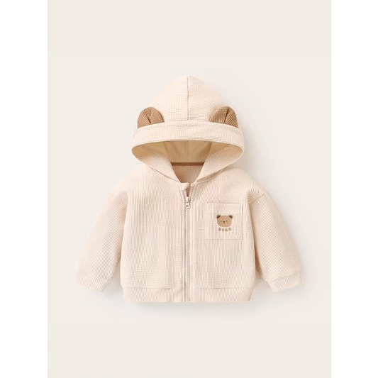 ÁO KHOÁC BEAR 2 MÀU DỄ THƯƠNG CHẤT LIỆU TĂM TỔ ONG CHO BÉ TRAI BÉ GÁI