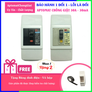Aptomat chống giật 30A - 30mA - CB chống dòng dò - Át chống giật Hàn Quốc bãi - CD11