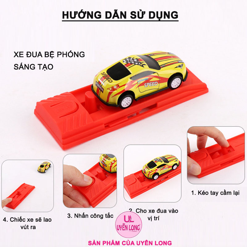 Xe Đua Go Kart Kèm Bệ Phóng Sáng Tạo Cho Bé, Tương Tác Tốt Với Người Lớn, Hình Dáng Và Màu Sắc Rất Ngầu
