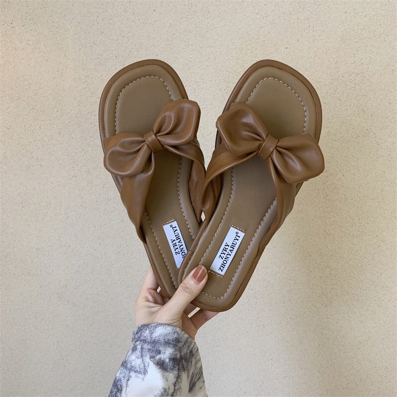 Dép lê NƠ 3 màu đế bánh mì chống trơn trượt MSP2089V