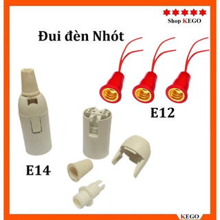 Đui đèn E12, E14 đuôi xoáy dùng cho bóng quả nhót