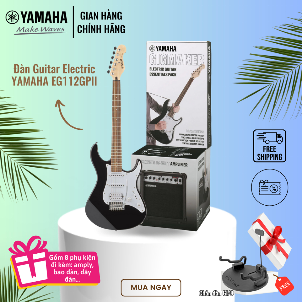 Bộ đàn Guitar điện YAMAHA EG112GPII gồm 8 chi tiết