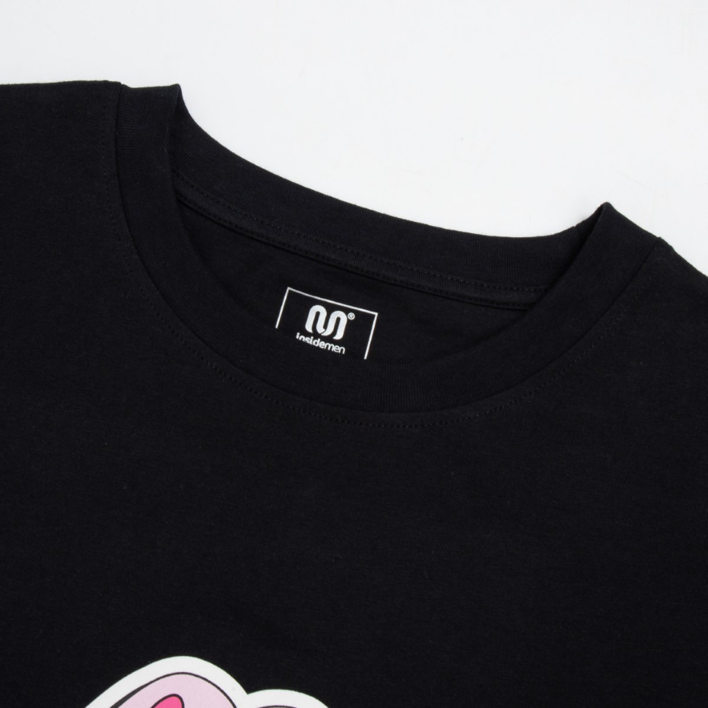 Áo thun Kiss Love INSIDEMEN form rộng áo đôi nam nữ couple chất vải cotton in graphic dễ thương ITS047S3