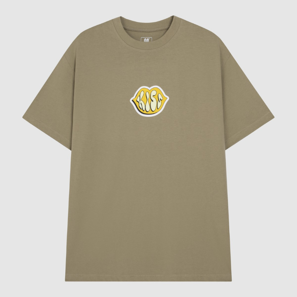 Áo thun Kiss Love INSIDEMEN form rộng áo đôi nam nữ couple chất vải cotton in graphic dễ thương ITS047S3