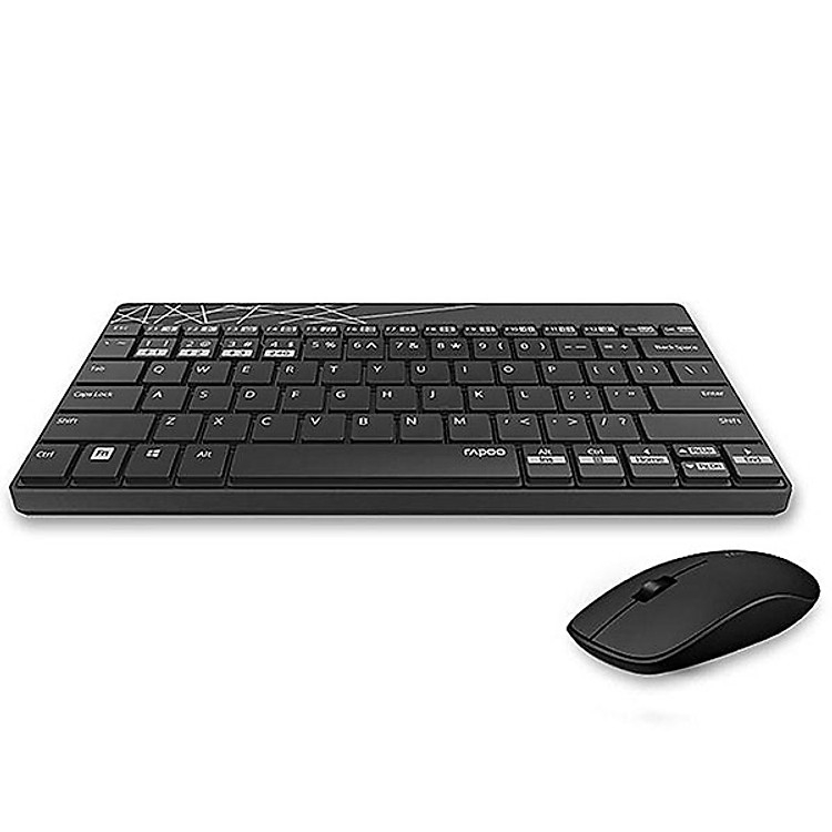Bộ Bàn Phím Và Chuột Không Dây RAPOO 8000S - Hàng Chính Hãng