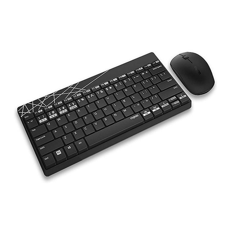 Bộ Bàn Phím Và Chuột Không Dây RAPOO 8000S - Hàng Chính Hãng