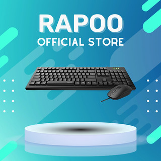 Bộ bàn phím và chuột có dây rapoo x120pro - hàng chính hãng