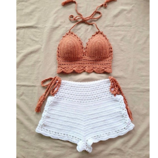 Set len móc nhiều màu crochet siêu đẹp- handmade
