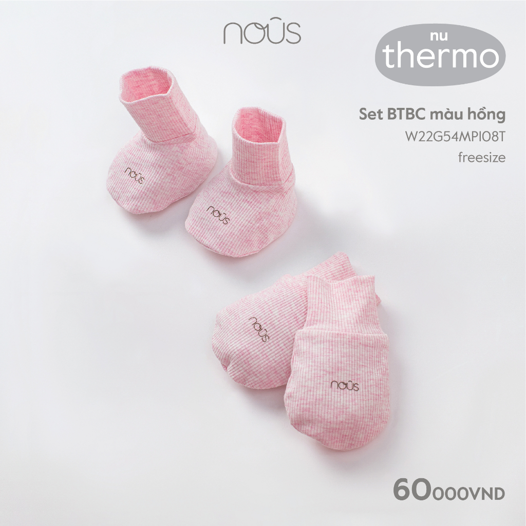 Bao tay, bao chân Nous dành cho trẻ sơ sinh chất liệu kháng khuẩn nhiều màu sắc cho bé