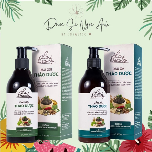 Dầu gội và dầu xả thảo dược La Beauty dưỡng tóc suôn mượt, phục hồi tóc chuyên sâu (300ml)