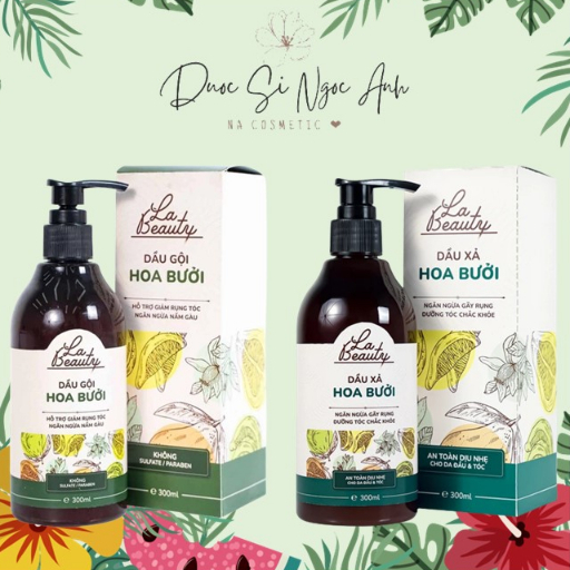 Dầu gội và dầu xả hoa bưởi La Beauty Lavita giảm gãy rụng, kích thích mọc tóc - 300ml