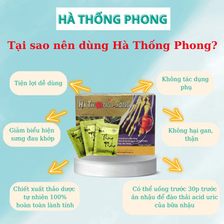 HÀ THỐNG PHONG - XUA TAN NỖI LO VỀ GÚT (GOUT) -  GÚT CẤP, GÚT MẠN TÍNH, GIẢM AXIT URIC
