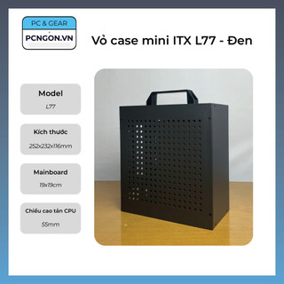 Vỏ case máy tính mini itx l77 – đen