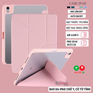 Bao Da iPad Pro 11 12.9 2022/21/20/18, Air 4/5, Gen 10 10.9, Gen 9/8/7 10.2 Mini 4/5/6 Lưng Cứng, Giá Chữ Y, Auto Tắt Mở