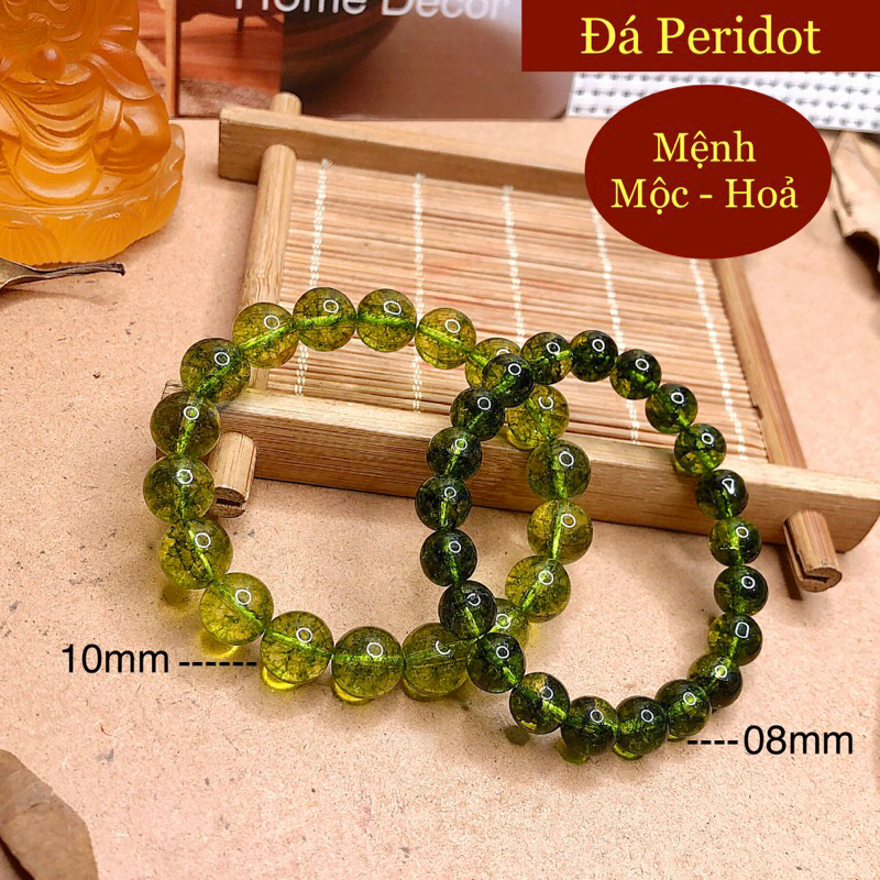 GIÁ SỈ - Đá Peridot tự nhiên, vòng tay mệnh mộc và hoả phụ kiện đan mix vòng hanmade