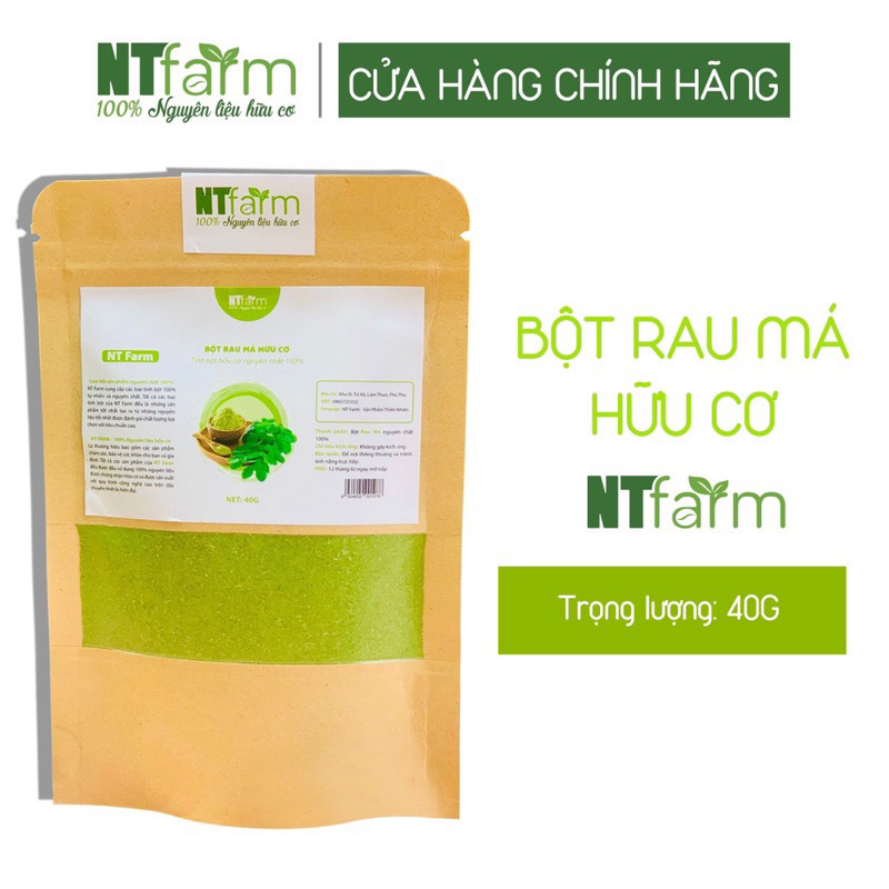 Bột rau má NTFARM hữu cơ 100gr mua 2 tặng 1