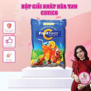 Bột Giải Khát Hòa Tan Hiệu Cotico Có các mùi như sau : Đào : Cam : Dâu : Dưa Lưới : Trà Bí Đao : Khoai môn gói 1kg ạ